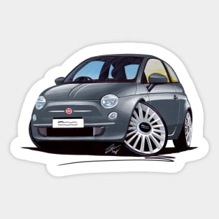 Fiat 500 Grey Sticker